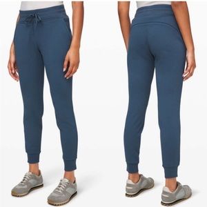 Lululemon Warm Down Jogger II Code Blue Sweatpants Cotton Terry Drawstrings 6